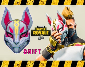 FORTNITE , Drift Mask , DIY Patterns , Fortnite Cosplay , Drift Bunny Mask , Fortnite Helmet , Fortnite Mask , DRIFT max lvl Mask , Drift